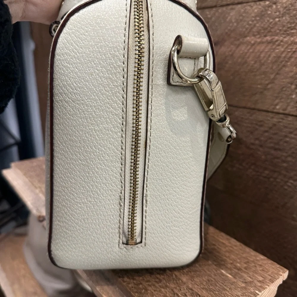 Kate Spade New York Leather Satchel Crossbody – Cream